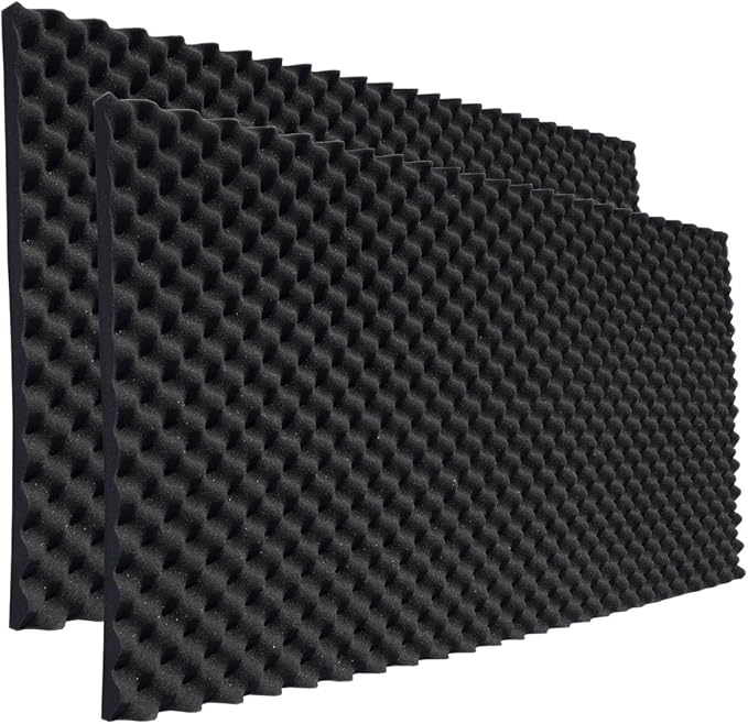 2 Pack Acoustic Foam,48x24x2 Inch Egg Sound Proof Panel for Walls,High Density Fire Resistant Soundproof Panels for Home,Studio,Reducing Noise & Echo