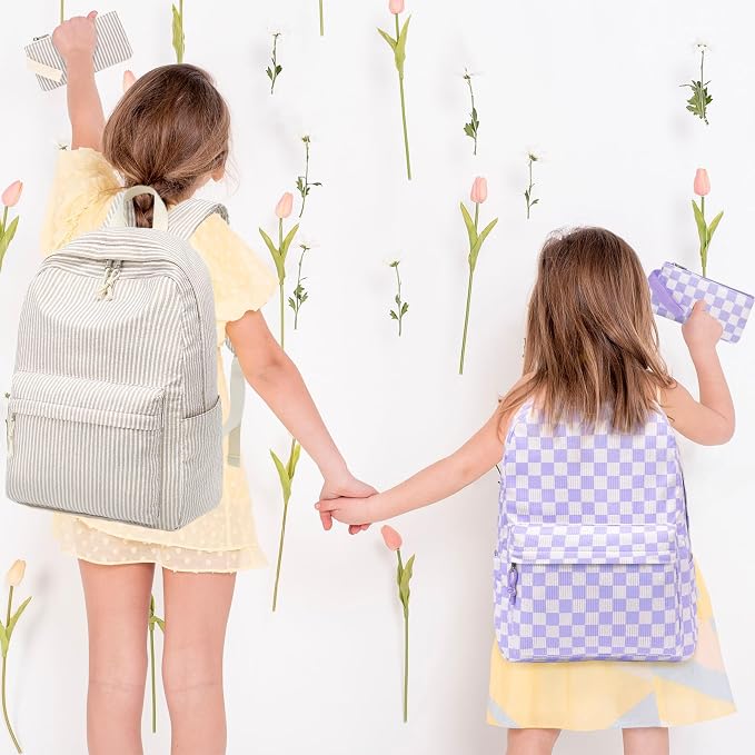 LEDAOU Backpack for Girls School Bag Kids Bookbag Teen Backpack Set Daypack with Lunch Bag and Pencil Case | Kids
