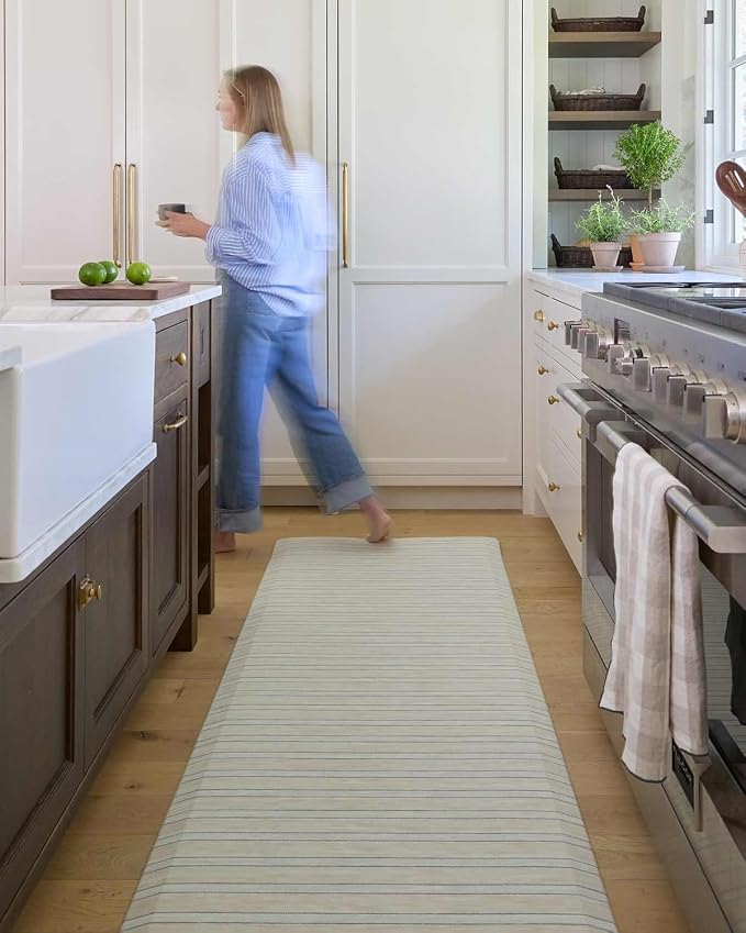 House of Noa Nama Standing Mat – Anti-Fatigue Cushioned Kitchen Mats for Floor | Ergonomic Bounce-Back Foam Kitchen Mats | Anti-Fatigue Mats for Kitchen & Standing | Devon Glacier | 22" x 36"