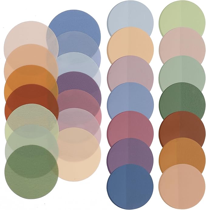 Mr. Pen- Transparent Sticky Notes, 560 Pcs, Assorted Colors, Round Translucent Sticky Notes, Stocky Notes for Bible Journaling