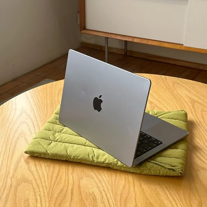 Puffy Laptop Sleeve 11-12 Inch Green, Protective Carrying Case for Men and Women, Cute Case Bag Compatible with 11 and 12 Inch Laptops, 10.9" Ipad 10, 10.2" Ipad 7 8 9 in Cover