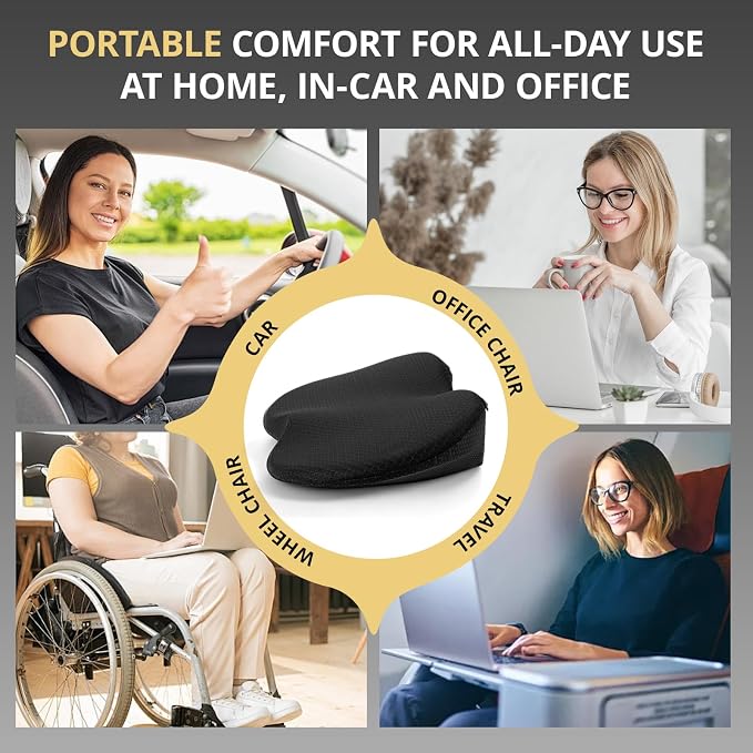 Car Seat Cushions for Driving | Car Seat Cushions,Relieve Sciatica & Back Pain, Improve Driving Posture, Ergonomic Truck Seat Cushion for Long Commute