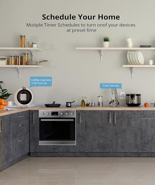 SONOFF S40 15A WiFi Smart Plug with Energy Monitoring ETL Certified, Smart Outlet Timer Switch, Work with Alexa & Google Home Assistant, IFTTT Supporting, 2.4 Ghz Wi-Fi Only 1-Pack