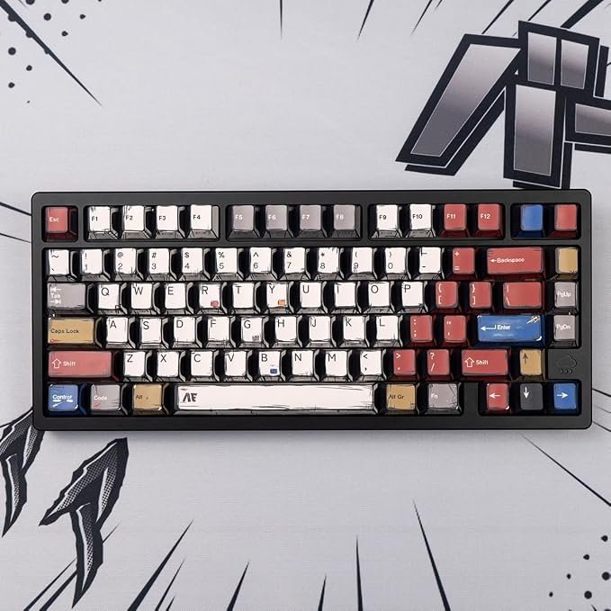 137 Versatile PBT Keycaps, No Tearing, Never Fade & Non-Slip, Vibrant RGB Backlit Keycaps for Mechanical Keyboard (Typing, Gaming, Anime Passion) Ergonomic (Doubleshot MX, Fit All Layout)