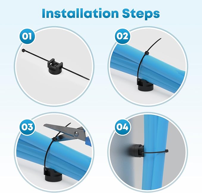 110 Pcs Magnetic Zip Tie Mount Kit(100 zip ties 10 Magnet base) Strong magnetic wire holder, Magnet Cable Tie Clips Holder Wire Management Clips for Home Office Marine Electrical Wiring Organization