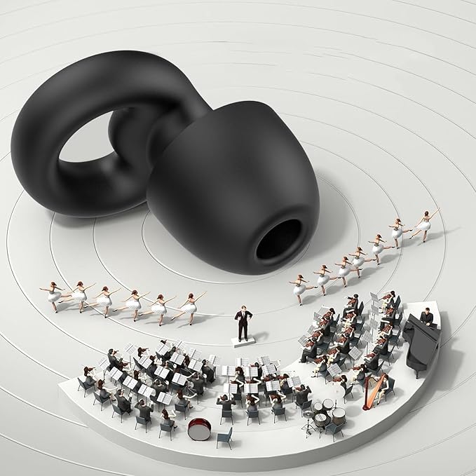 Ear Plugs for Sleeping Noise Cancelling, Reusable 35-46dB Noise Reduction Earplugs with 7 Silicone Ear Tips & Carry Case, Comfortable Hearing Protection for Sleep, Work, Study, Travel & Concerts Black