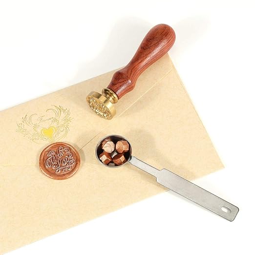 Yoption 360 Pcs Metallic Copper Sealing Wax Beads Set for Wax Seal Stamp with Candles and Melting Spoon