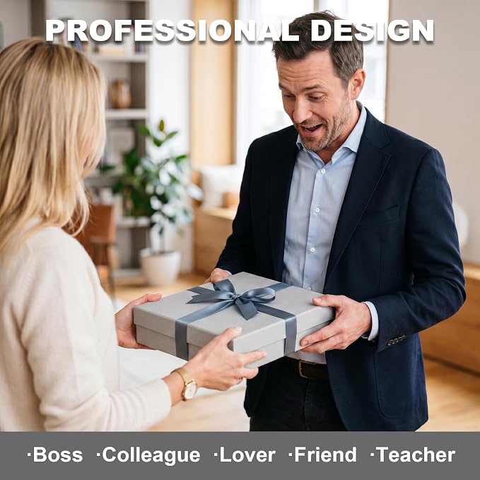 AZXCG Genuine Leather Portfolio Binder for Men& Women,Portfolio Organizer with Zipper,Leather 3 Ring Binder for iPad Pro 12.9,Business Portfolio for Men,Gift for Father's Day