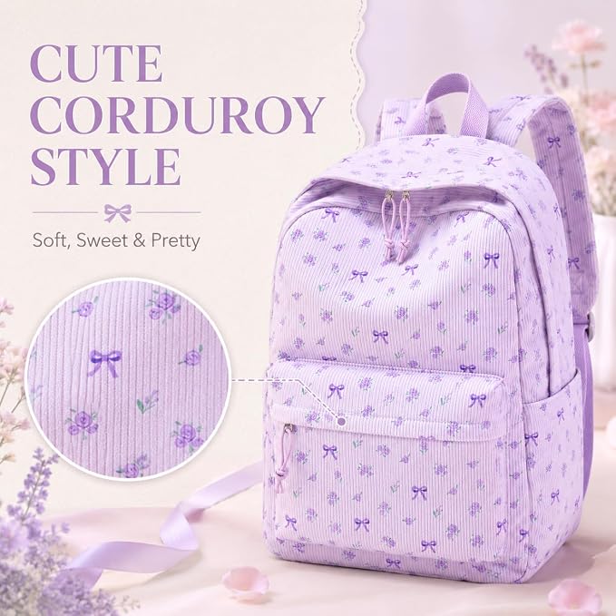 Bluboon School Backpack Set Girls Womens Laptop Bookbag Casual Daypack Fits 15 inch Laptop with Lunch Tote Bag and Pencil Bag