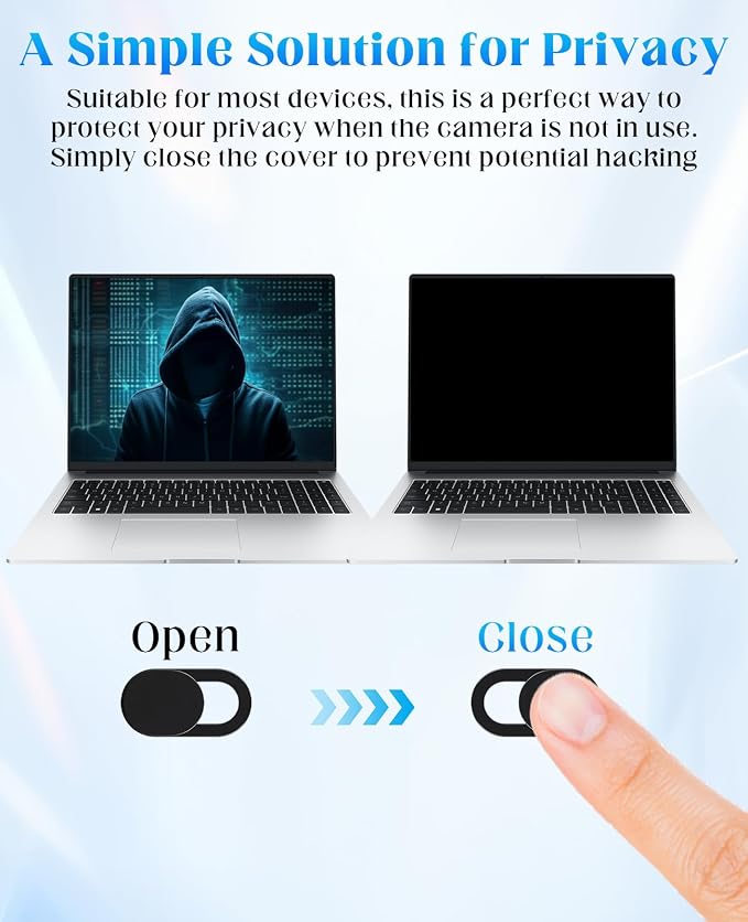 100pcs Laptop Camera Cover Slide, 0.03" Ultra-Thin Webcam Cover Slide, Cell Phone Camera Cover, Universal Laptop Front Camera Privacy Cover