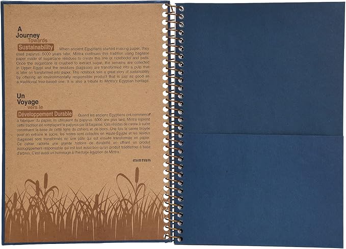Mintra 100% Recycled Notebooks (Junior Size (6.5in x 9.5in), Solid Set 3pk)