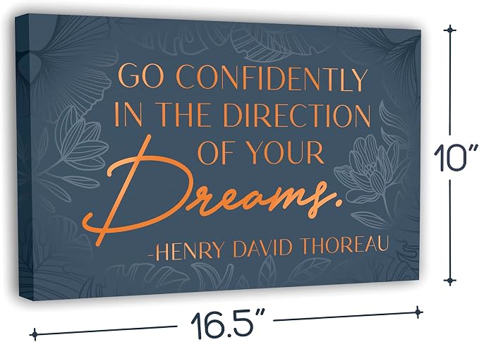 HoneyKICK Motivational Canvas Wall Art for Women - Framed Inspirational Office Decor for Women - Living Room Wall Decor, Office Wall Art, Bedroom Decor - Motivational Wall Decor