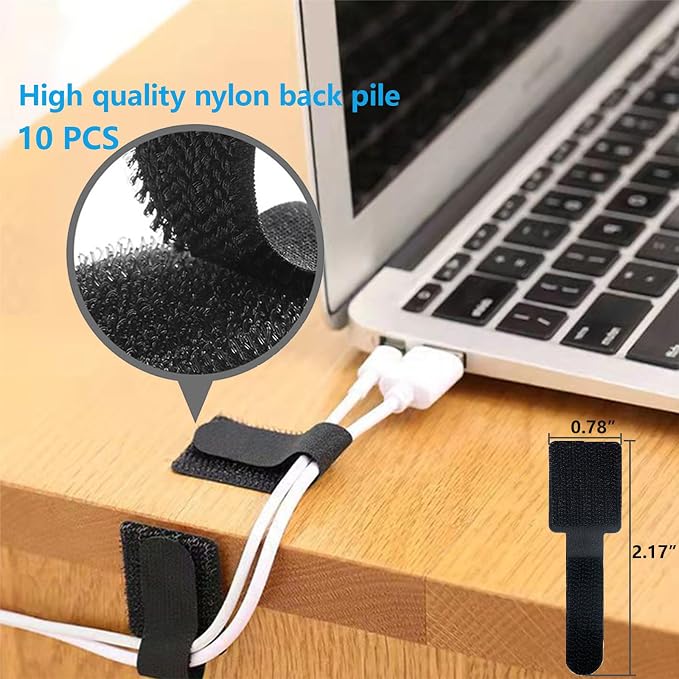 ELII 328Pcs Cable Management Kit, 8 Magnetic Cable Holder 69 Cable Clips | 4 Cable Sleeve Split,22Reusable Cable Strap,200 Nylon Cable Zip Ties ,25 Mounts TV Office,Nontoxic,Extra Strong Durable