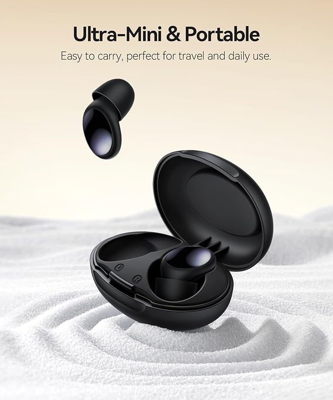 Ear Plugs for Sleeping 45dB Noise Cancelling Ear Plugs for Noise Reduction & Snoring, Concerts, Earplugs for Sleep,Sider Sleepers Airplane, Silicone Earplugs Reusable Concert Ear Plug+8Tip Obsidian