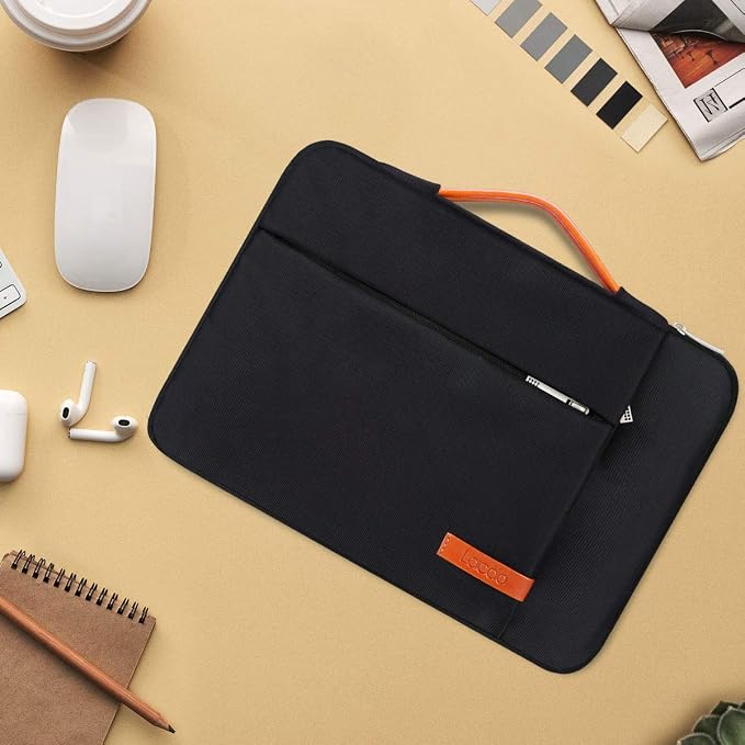 Lacdo 360° Protective Laptop Sleeve Case for 15 inch New MacBook Air M5/A3448 (2026), M4 A3241 2025, M3 A3114, M2 A2941 2024-2023, 15 inch MacBook Pro A1990 A1707, Computer Bag, Water-Resistant, Black