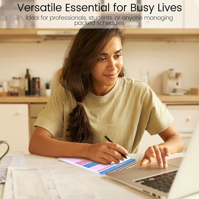 To Do List Notepad - To Do List Notebook for Work with 52 Sheets, Undated Daily Planner Perfect for Enhanced Productivity and Goal Achievement - Pink & Blue