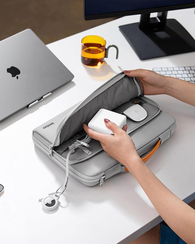 tomtoc 360 Protective Laptop Carrying Case for 13-inch New MacBook Air M5(2026), M4/A3240 2025, M3/A3113, M2/A2681 M1/A2337, 13“ MacBook Neo/Pro, iPad Pro M5 & iPad Air M4, Water-Resistant Laptop Bag