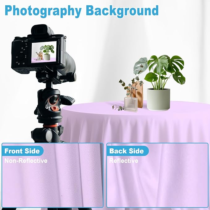 Light Purple Backdrop for Photoshoot Professional Photo Backdrop Background Curtain for Product Photography Portraits Wedding Party Live Streaming Video Recording 10X20 FT