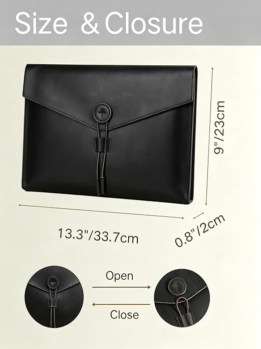 Carrier Bag Case Genuine Leather Portfolio Folder Document Organizer Laptop & Tablet,Folio Case for Men & Women