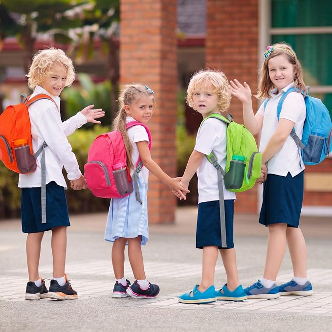 120 Pcs / 24 Sets Back to School Supplies Kit Include Sturdy Oxford Backpacks Water Bottles Pencil Pouches Scissors Rulers for Students Supplies Donations Camping Party Bulk Gift Set(Simple)