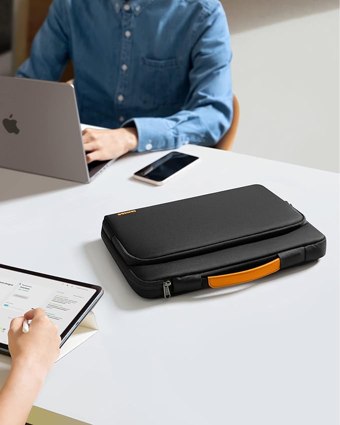 tomtoc 360 Protective Laptop Carrying Case for 13-inch New MacBook Air M5(2026), M4/A3240 2025, M3/A3113, M2/A2681 M1/A2337, 13“ MacBook Neo/Pro, iPad Pro M5 & iPad Air M4, Water-Resistant Laptop Bag