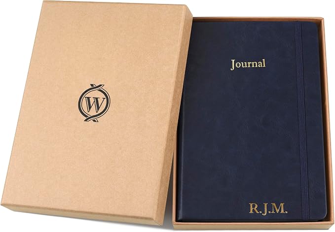 Wykeham's Executive 2026 Undated Daily Journal Planner – Customization Available (Personalized Royal Blue, 8.5"×5.5")