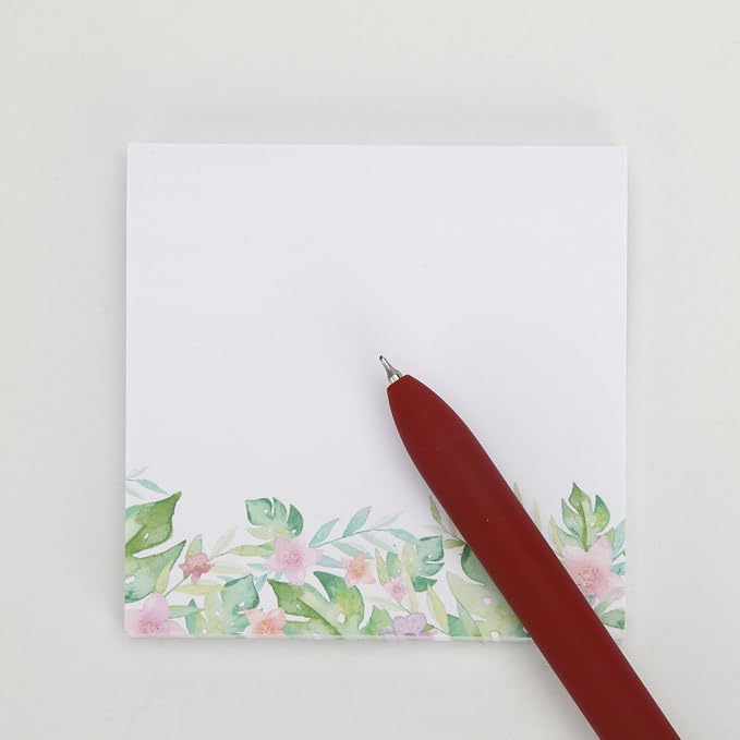 Mr. Pen- Wildflower Sticky Notes, 3"x3", 6 Pack, 300 Sheets | Untamed Flora Sticky Notes, Self-Stick Note Pads, Adorable Memo Pads for Journal, Planners, Office, School, Home