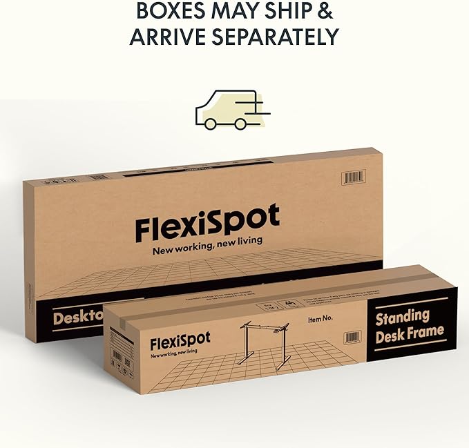 FLEXISPOT Bamboo Electric Standing Desk with Elegant Oval Legs, 60"x30" Height Adjustable Desk for Home Office & Living Spaces, White Frame
