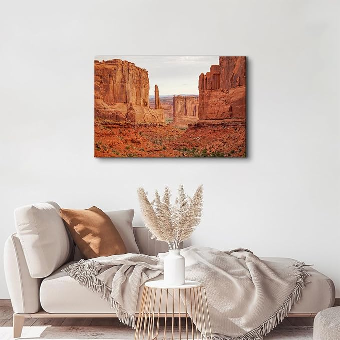 Vintage Rock Mountain Landscape Wall Art Western Pictures Wall Decor Nature National Park Photograph Canvas Prints Grand Canyon Posters Modern Artwork for Living Room Bedroom Home Decoration 24x36"