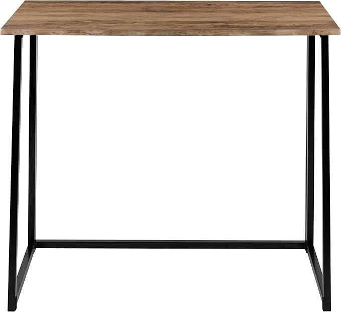 EMMA + OLIVER Small 36" Rustic Natural Home Office Folding Computer Desk - Laptop Desk
