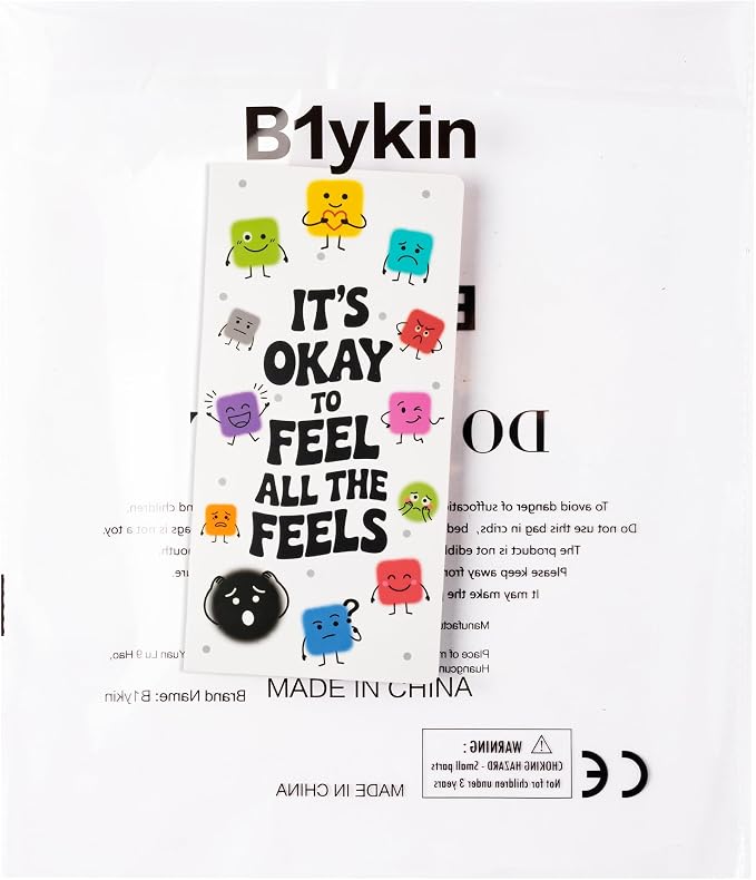 B1ykin Cute Sticky Notes Set - It’s Okay To Feel All The Feels Self-Stick Notes Pad, 550 Sheets Writing Memo Pages Sticky Notepad for Teacher Appreciation Gifts, School Office Supplies (Mental Health)
