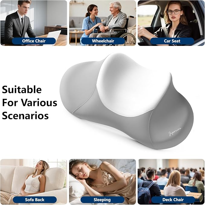 Cervical Neck Pillow for Sleeping,Ergonomic Memory Foam Pillow for Neck Pain Relief,Side Sleeper Pillows for Adults,Orthopedic Bed Pillow for Side Back Stomach Sleepers