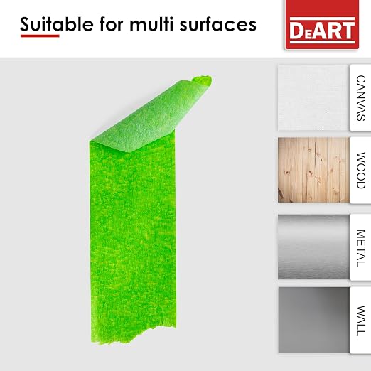 DEART Colored Masking Tape Painters Tape Writable 12, 8 or 6 Pack - 1 inch or 0.6 Inches for Arts & Crafts, Art Supplies, Whiteboard Tape Dry Erase Board Tape Craft Supplies (6, Large (20 Yd))
