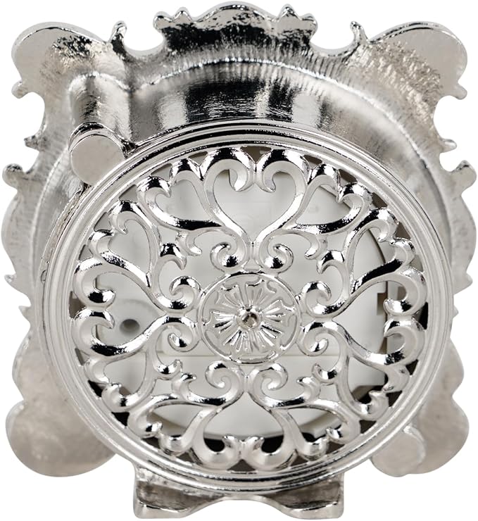 NIKKY HOME Small Table Clock, 3 Inch, Battery Operated for Bathroom | Small Crystal Clock for Living Room, Bedroom, Quartz Analog Movement, White, Gift Choice