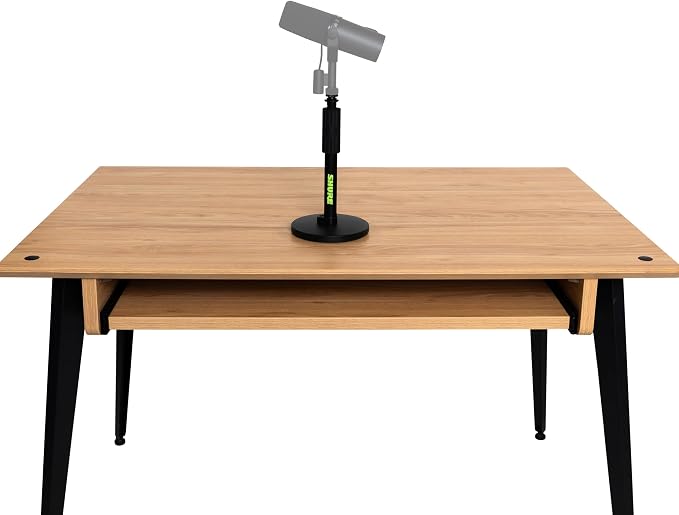 Shure by Gator Round Base Desktop Mic Stand with Standard Height-Adjustable Twist Clutch and 6" Base; (SH-DESKTOP1)