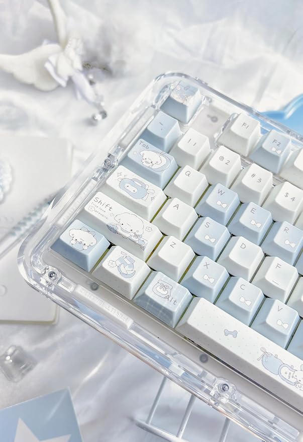 Blue Puppy's Fruits Keycaps 140 Keys, Cherry Profile PBT Key Caps Set, Dye Sublimation Cute Keyboard Keycaps, Custom Key Cap for Cherry MX Switches Mechanical Gaming Keyboard 60% 75% 100%