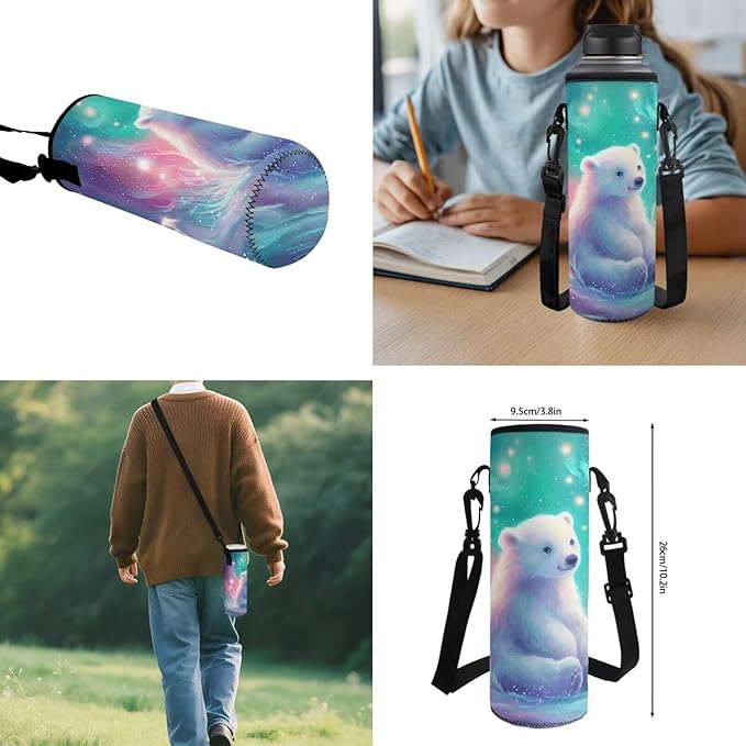 Cute Bear Backpack with Lunch Box Set for Girls Boys Novelty School Backpacks Kawaii Bookbag with Flap Zipper Pocket Complete 4 Pcs Set for Back to School Supplies