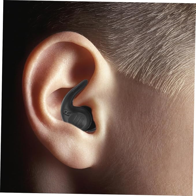 Silicone for Noise Reduction and Hearing Protection, 1 Pair with Storage Case, Anti-Noise for Sleeping, Studying, Concerts, and Industrial Use in Black Style