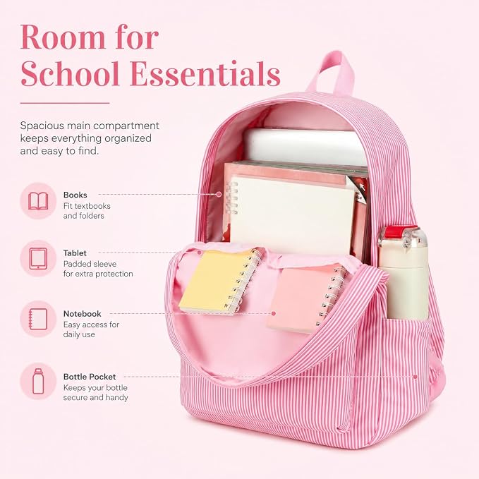 BTOOP School Backpacks for Teen Girls Bookbags Lightweight Kids Backpack School Bags Set with Lunch Box Pencil Case