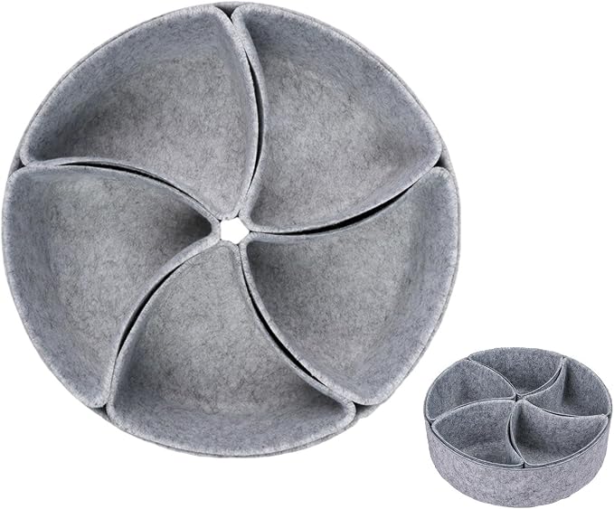 Felt Drawer Organizer, Storage Divider Bins, Desk Organization Tray | Soft Catchall Vanity Container, Drawer Storage Box for Office Gadgets Jewelry Accessories Home Bedroom Supplies