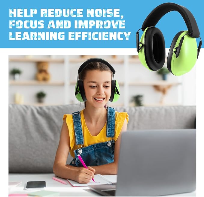 Amylove 12 Pcs Kids Ear Protection Noise Cancelling Headphones Ear Muffs Bulk 27db Adult Noise Reduction Hearing Earmuff(Universal Fit (kids & Adults),Fresh Style)