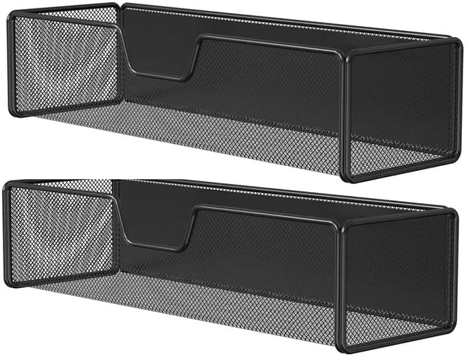 2 pack Magnetic Basket Organizer Holder for Fridge Magnetic Shelf Magnetic Storage Bin Box Containers for Refrigerator Whiteboard Classroom Magnetic Organizer