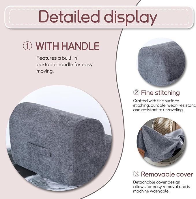 Foot Rest for Under Desk at Work,Ergonomic 2-Height Sponge Foot Stool for Office, Home,Sofa & Gaming Chair, Desk Accessories Footrest Cushion to Support Legs,Relax Ankles & Relieve Pain(A-Black)