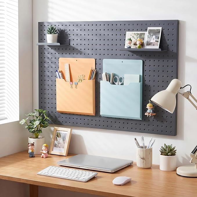 Gilprop 12 Pack Magnetic File Holder for Whiteboard, 10"x13"x1.2" Classroom Magnetic Wall File Folders, Hanging Magazine Organizer Storage Pocket for Refrigerator Mail Paper Desk Office(Light Vintage)