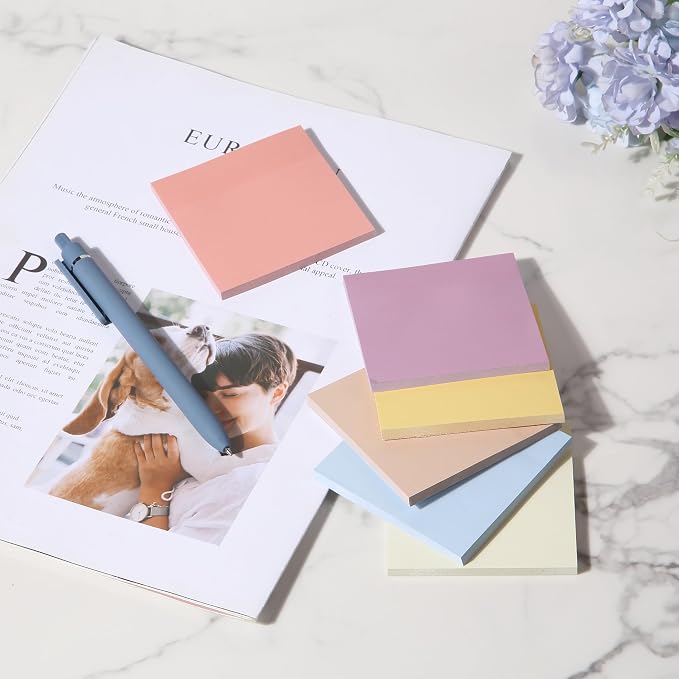 Mr. Pen- Sticky Notes, 3"x3", 12 Pads, 600 Sheets, Sunlit Sands | Sticky Notes Bulk, Self-Stick Note Pads, Perfect for Office, School, Home, Study & Organization