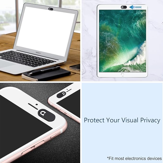 TENOC Webcam Cover, Camera Privacy Cover Slide for Laptop/Cell Phone/iPad/PC/Tablet, Protect Your Privacy and Security, 5 Pcs, Marble
