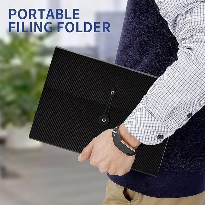 Expanding File Folder, 13 Pockets Accordion File Holder Organizer, A4 Letter Size Paper Document Receipt Organizer Accordian Filing Folder for Classroom, Home, Office and Travel