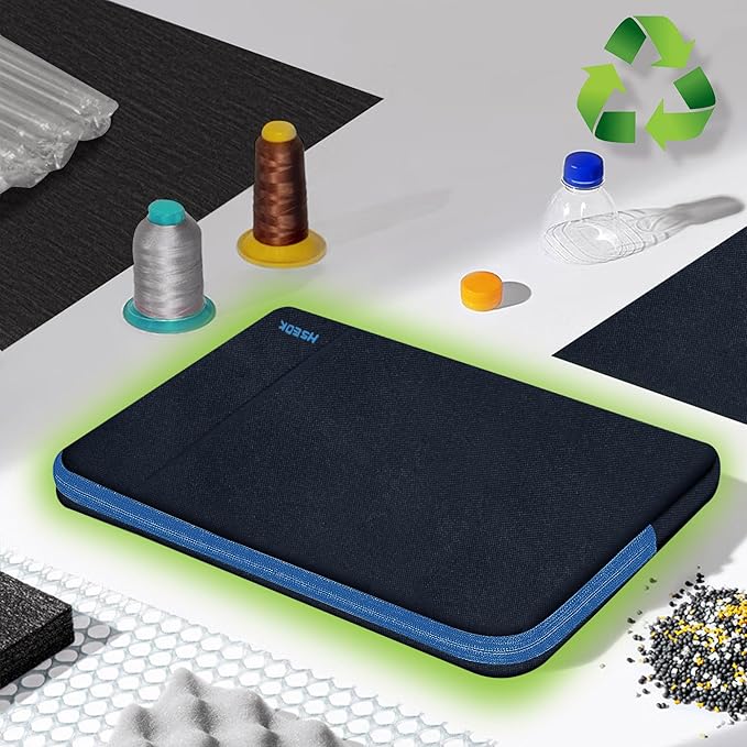 Hseok Laptop Case 13.3 Inch Sleeve Recycled Water Resistant Cover for MacBook Pro 14" M4 M3 M2 M1 and All Model 13.3" Mac Air/Pro, XPS 13 14 and Most Popular 13"-14" Notebooks,B02K03