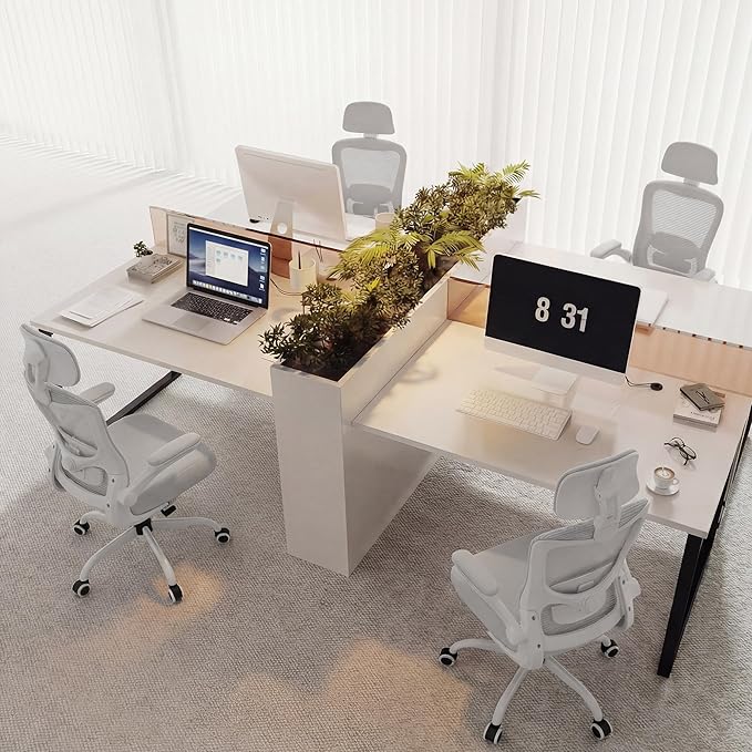 Ergonomic Office Chair, High Back Mesh Desk Chair with Adjustable Lumbar Support & Headrest, Flip-up Armrest, Computer Task Chairs for Home and Executive Office (G-Grey)