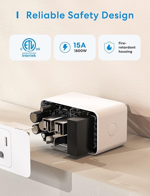 meross Smart Plug Mini Support Apple HomeKit, Siri, Alexa, App Control, Timer, 15A & Reliable Wi-Fi, No Hub Needed, 2.4G WiFi Only, 2 Pack